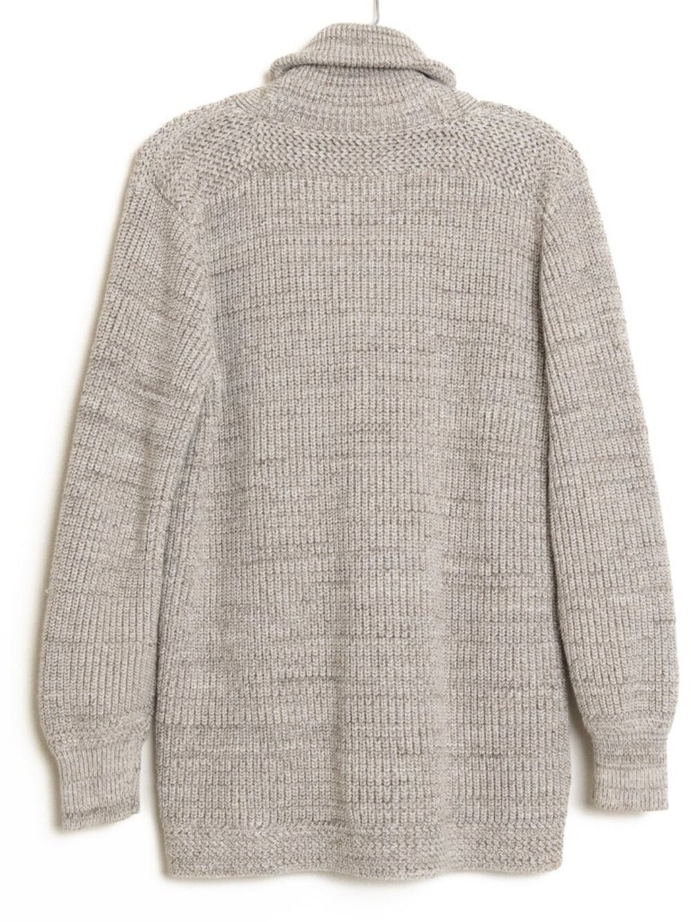 Polo Ralph Lauren Chunky Shawl Collar Cardigan Oatmeal Beige Cotton Knit L - Picture 3 of 13